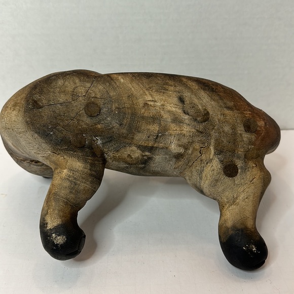 Hand Made Solid Wood Siamese Cat Figurine Door Stop - Picture 4 of 4